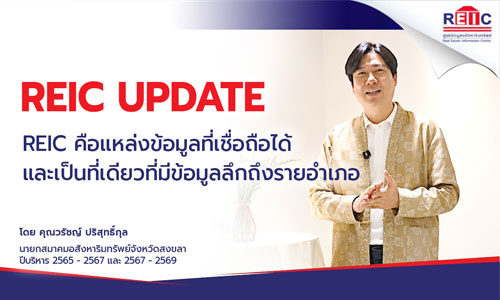 REIC คือแหล่งข้อมูลที่เชื่อถือได้ และเป็นที่เดียวที่มีข้อมูลลึกถึงรายอำเภอ